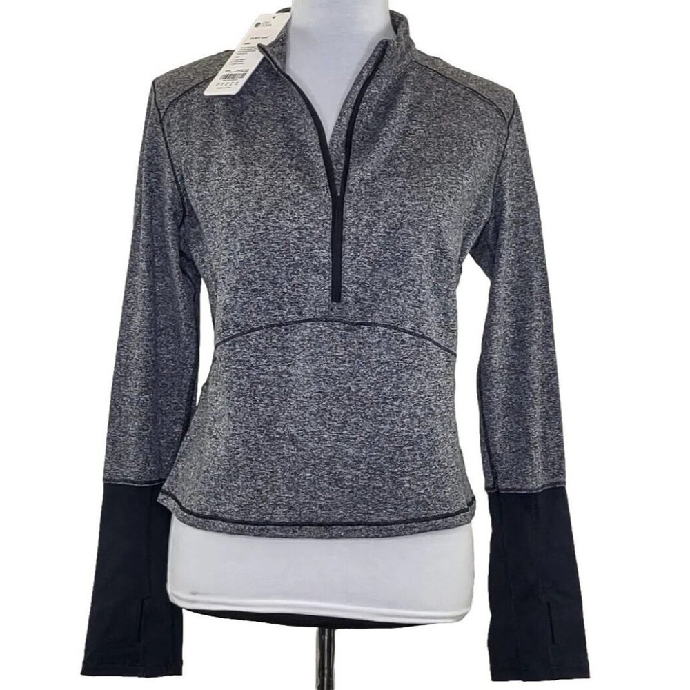 CRZ YOGA Gray Long Sleeve Workout Shirt